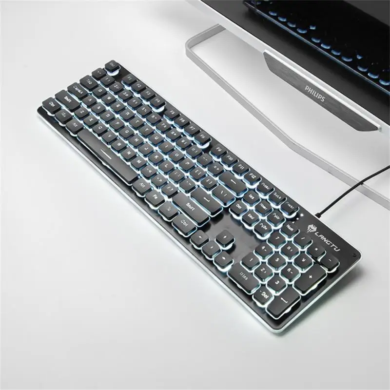 Игровая механическая клавиатура, бесшумная Проводная игровая клавиатура RGB Hotswap Type-C с 104 клавишами, эргономичная клавиатура для игровых ноутбуков и ПК
Игровая механическая клавиатура, бесшумная Проводная игровая клавиатура RGB Hotswap Type-C с 104 клавишами, эргономичная клавиатура для игровых ноутбуков и ПК