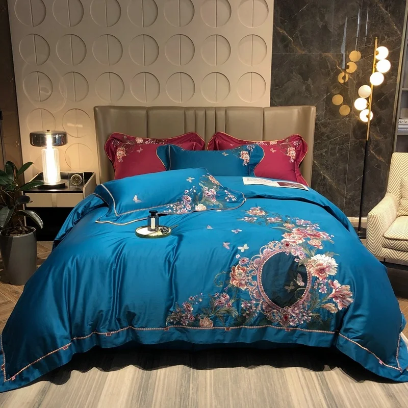 1000TC Egyptian Cotton Soft Comfortable Breathable Butterfly Flowers Embroidery Bedding Set Duvet Cover Bed Linen Pillowcases
1000TC Egyptian Cotton Soft Comfortable Breathable Butterfly Flowers Embroidery Bedding Set Duvet Cover Bed Linen Pillowcases