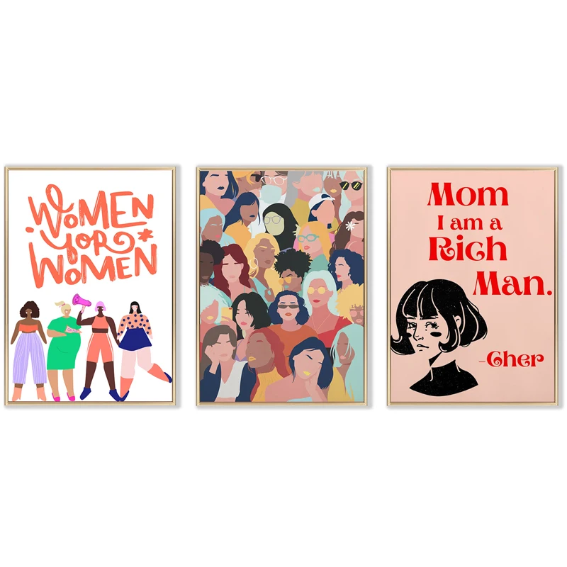Cartoon Woman Canvas Painting Nordic Art Feminist Letters Girls Posters and Prints Abstract Wall Picture for Living Room Bedroom
Cartoon Woman Canvas Painting Nordic Art Feminist Letters Girls Posters and Prints Abstract Wall Picture for Living Room Bedroom
