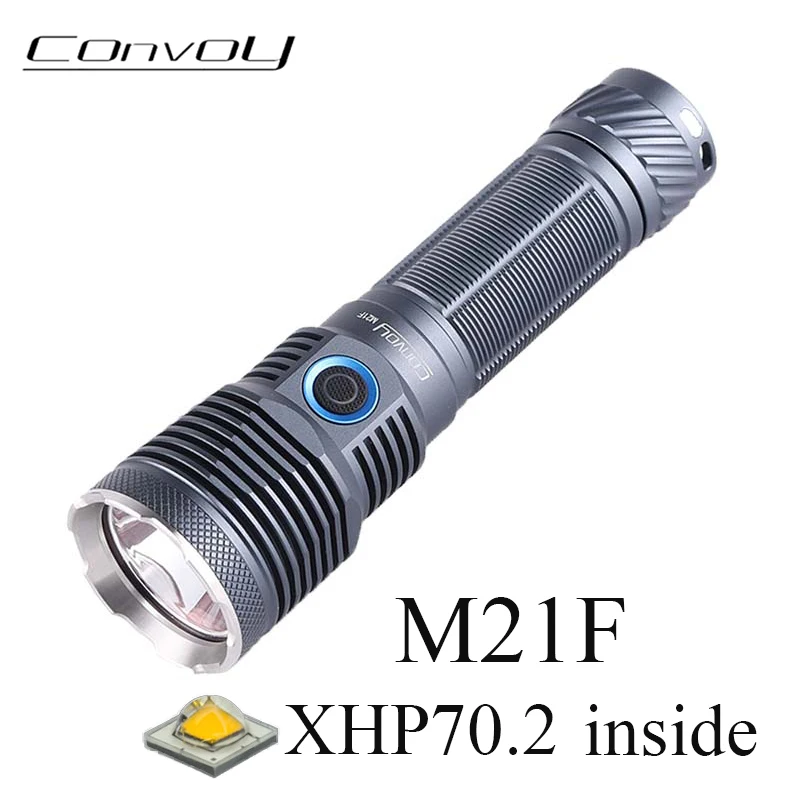 Фонарик Convoy M21F с XHP70.2 Led 8A, высокая цветовая яркость 21700, фонарик с аккумулятором Type-C, мощная лампа для кемпинга
Фонарик Convoy M21F с XHP70.2 Led 8A, высокая цветовая яркость 21700, фонарик с аккумулятором Type-C, мощная лампа для кемпинга