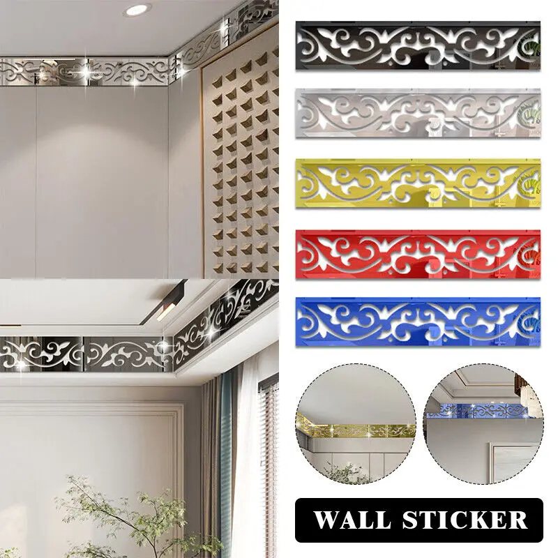 2pcs Mirror Wall Stickers Acrylic Sticker Background Decor Self-adhesive Art Home Bedroom Bathroom DIY Decoration 10*25cm
2pcs Mirror Wall Stickers Acrylic Sticker Background Decor Self-adhesive Art Home Bedroom Bathroom DIY Decoration 10*25cm