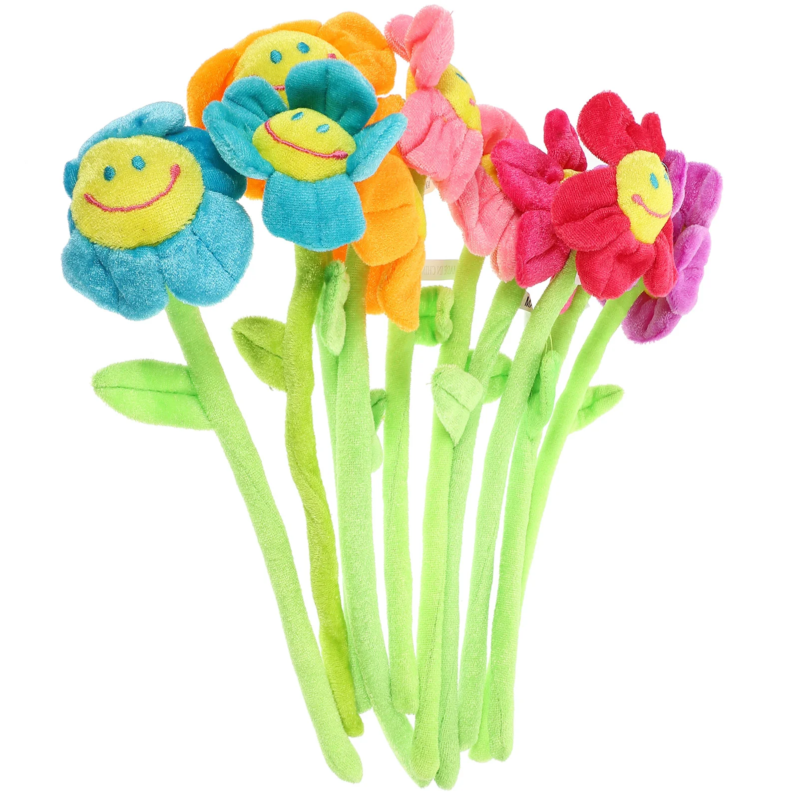 

10pcs artificial plush sunflower daisy flower bendable stems plush bouquet curtain tiebacks buckle for 2022 Flowerbed