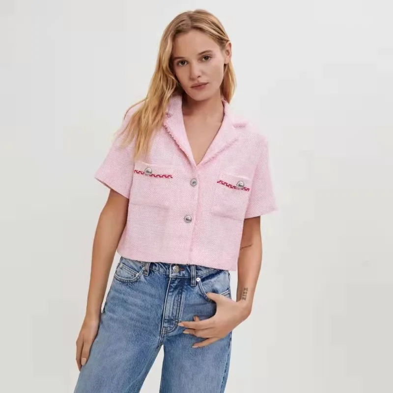 New Jacket Women Maje Woman Jacket Short Sleeves Short Jackets for Women Casual Spring Summer Autumn Jackets Women Maje
New Jacket Women Maje Woman Jacket Short Sleeves Short Jackets for Women Casual Spring Summer Autumn Jackets Women Maje