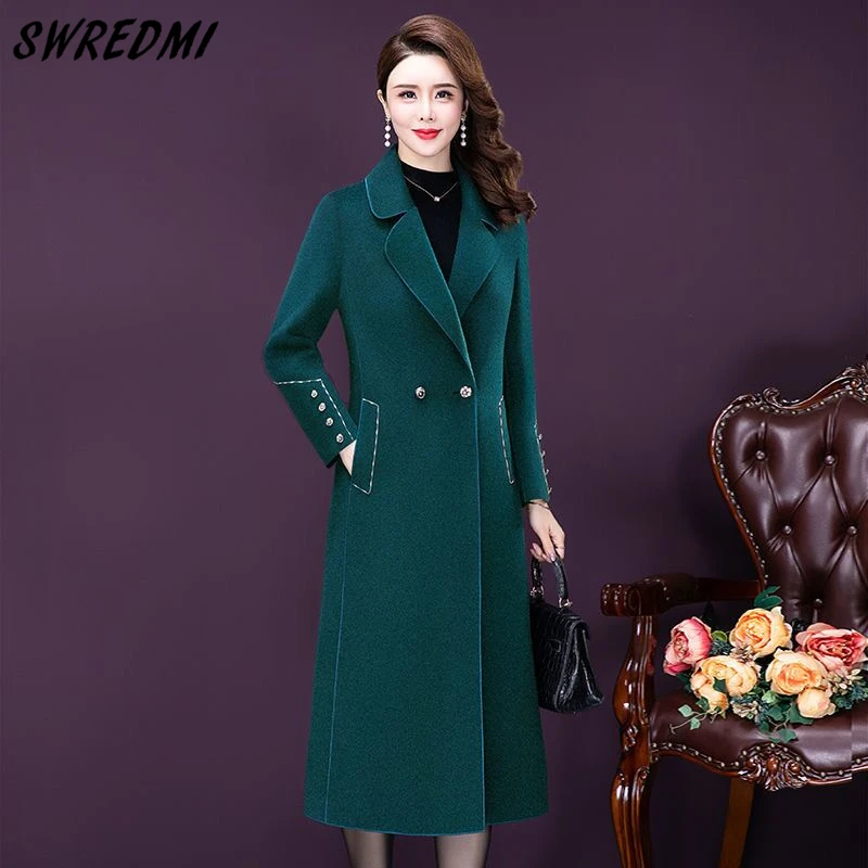 Long Wool Coat Women Turn-Down Collar M-5XL Fashion Over The Knee Clothing Female High Street Jackets SWREDMI
Long Wool Coat Women Turn-Down Collar M-5XL Fashion Over The Knee Clothing Female High Street Jackets SWREDMI
