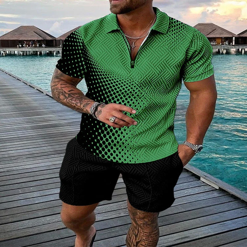 2022 summer polo shirt men's lapel zipper short-sleeved sweatshirt Europe and the United States street striped t-shirt men's men
2022 summer polo shirt men's lapel zipper short-sleeved sweatshirt Europe and the United States street striped t-shirt men's men