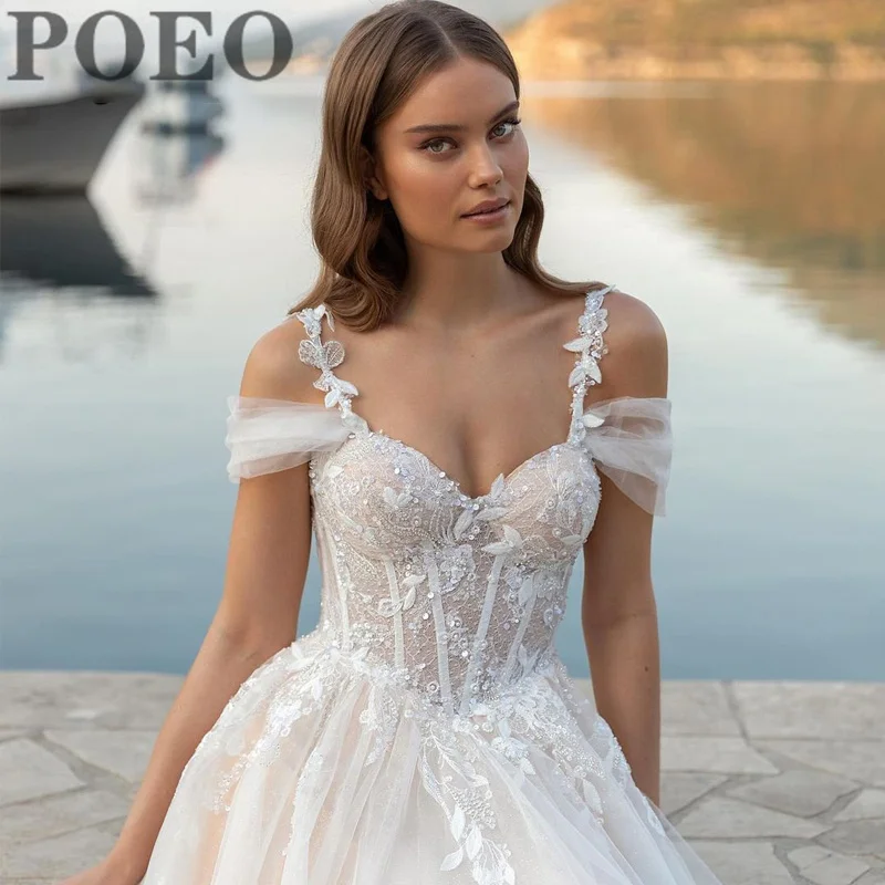 Exquisite Wedding Dresses For Women Sweetheart Sleeveless Off The Shoulder Appliques Bridal Dress Floor-Length Robe De Mariee
Exquisite Wedding Dresses For Women Sweetheart Sleeveless Off The Shoulder Appliques Bridal Dress Floor-Length Robe De Mariee