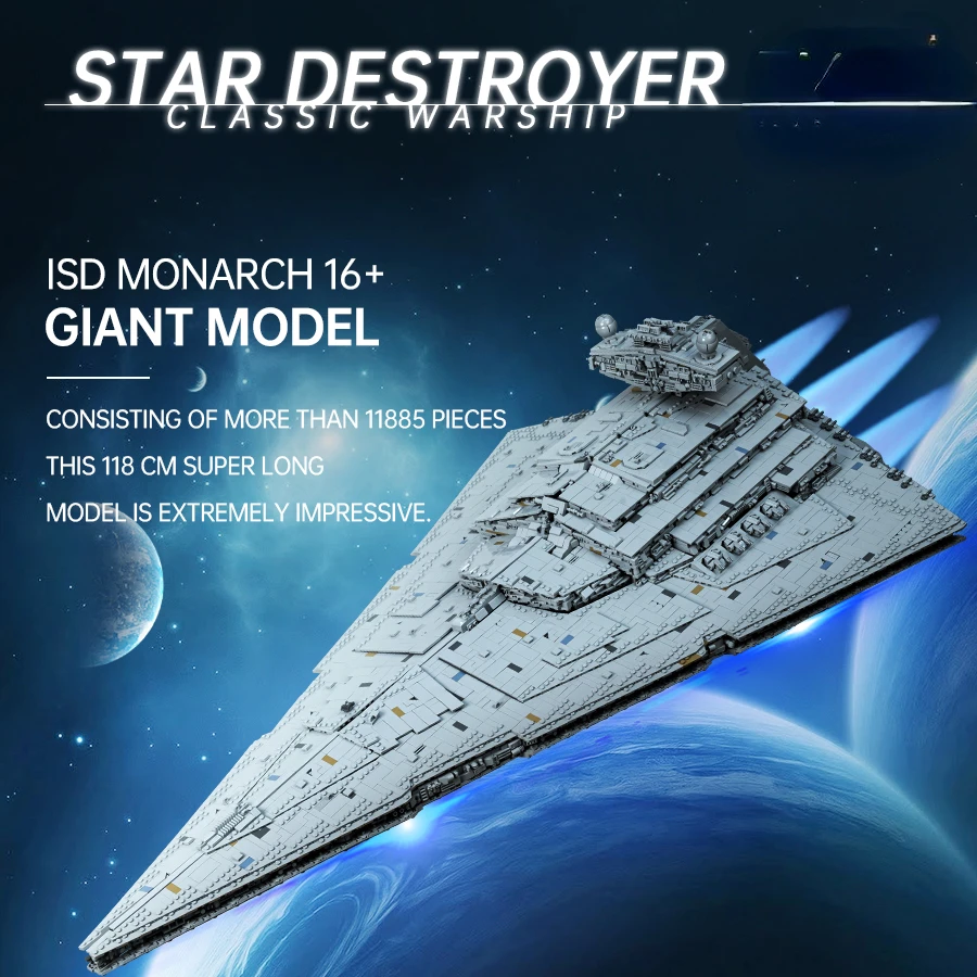 Super Star Destroyer Building Blocks Kit MOC Ship Bricks Fighters Toy Kids Xmas Gifts Space Series Model Set for Adult 11885PCS
Super Star Destroyer Building Blocks Kit MOC Ship Bricks Fighters Toy Kids Xmas Gifts Space Series Model Set for Adult 11885PCS
