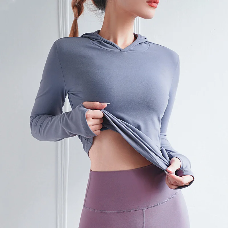 Leggings Yoga Tops Sports Long-Sleeve Fitness Clothes Autumn Winter Women New Hooded Slim Solid Coolor
Leggings Yoga Tops Sports Long-Sleeve Fitness Clothes Autumn Winter Women New Hooded Slim Solid Coolor