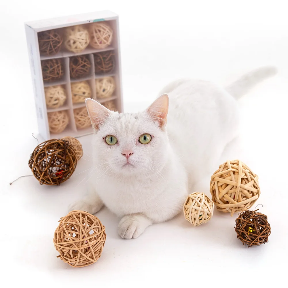 Cat Rattan Toy Set,Pet Play Balls with Built-in Wicker Bells for Rabbits,Hamster,Puppy Weave Rattan Interactive Ball Cat Toys
Cat Rattan Toy Set,Pet Play Balls with Built-in Wicker Bells for Rabbits,Hamster,Puppy Weave Rattan Interactive Ball Cat Toys
