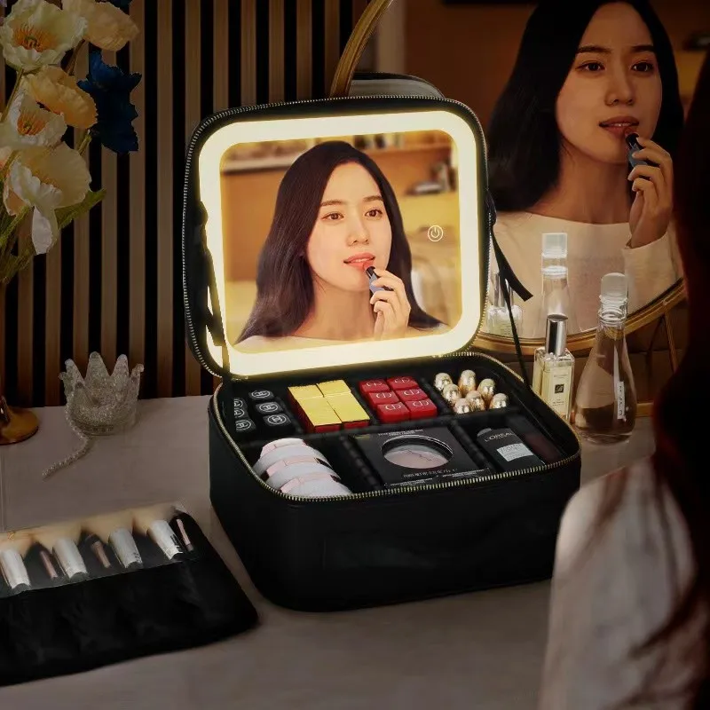 Cosmetic Bags Bag Organizer Portable Capacity Light Box Mirror For Women Cosmetic Women's With Travel Luxury Case Makeup
Cosmetic Bags Bag Organizer Portable Capacity Light Box Mirror For Women Cosmetic Women's With Travel Luxury Case Makeup