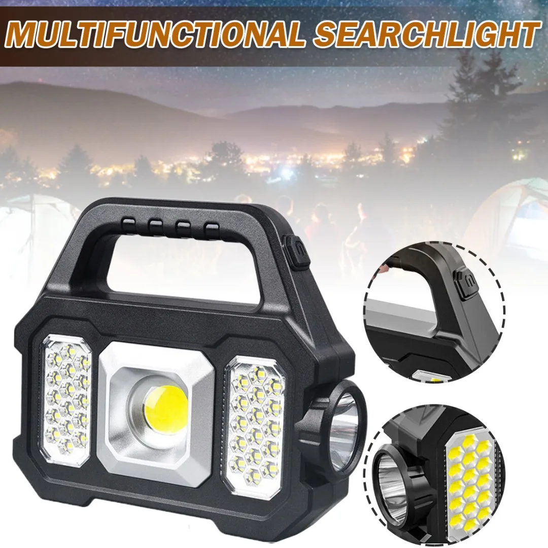 LED USB Work Light Portable Solar Rechargeable Searchlight Lantern Light Camping Emergency Outdoor Waterproof Flashlight Lamp
LED USB Work Light Portable Solar Rechargeable Searchlight Lantern Light Camping Emergency Outdoor Waterproof Flashlight Lamp