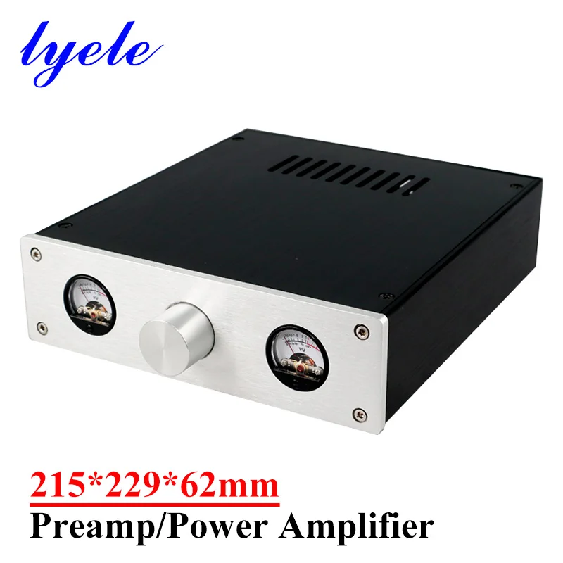 215*229*62mm All-aluminum Power Amplifier Chassis Preamplifier Shell Vu Meter Diy Audio Amplifier Case
215*229*62mm All-aluminum Power Amplifier Chassis Preamplifier Shell Vu Meter Diy Audio Amplifier Case