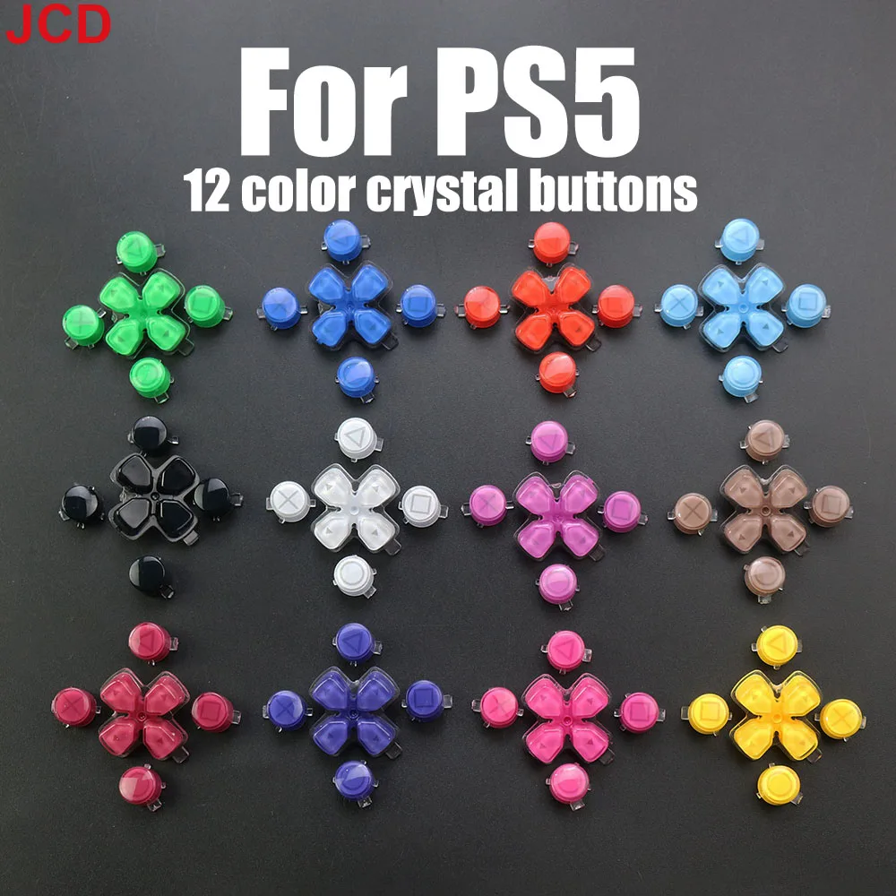 JCD 12 Colors Plastic Crystal Buttons ABXY D Pad Driection Key Kit for PS5 Controller Direction Function Key Buttons
JCD 12 Colors Plastic Crystal Buttons ABXY D Pad Driection Key Kit for PS5 Controller Direction Function Key Buttons