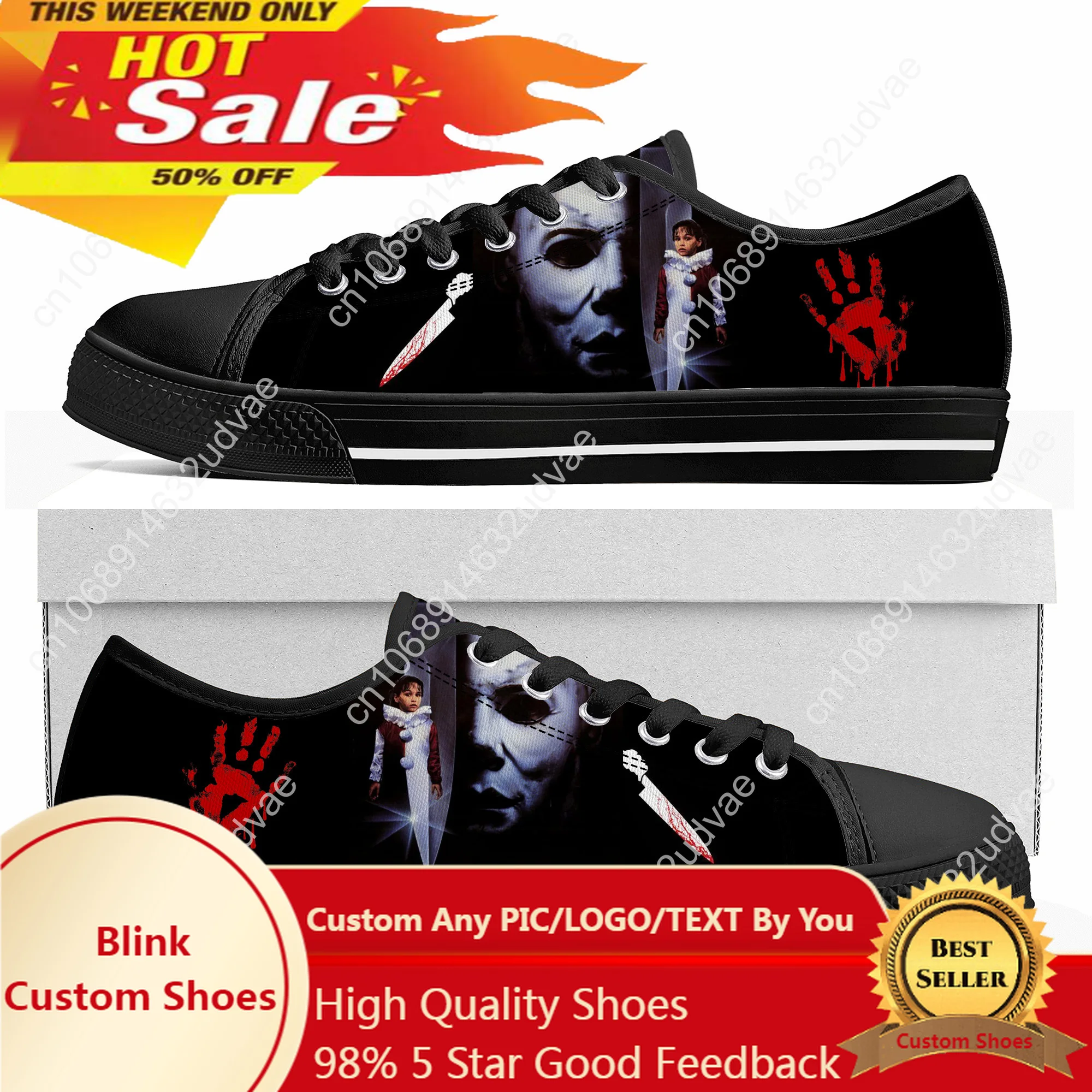 Michael Myers Low Top Sneakers Horror Halloween Mens Womens Teenager Canvas High Quality Sneaker Casual Couple Shoes Custom Shoe
Michael Myers Low Top Sneakers Horror Halloween Mens Womens Teenager Canvas High Quality Sneaker Casual Couple Shoes Custom Shoe