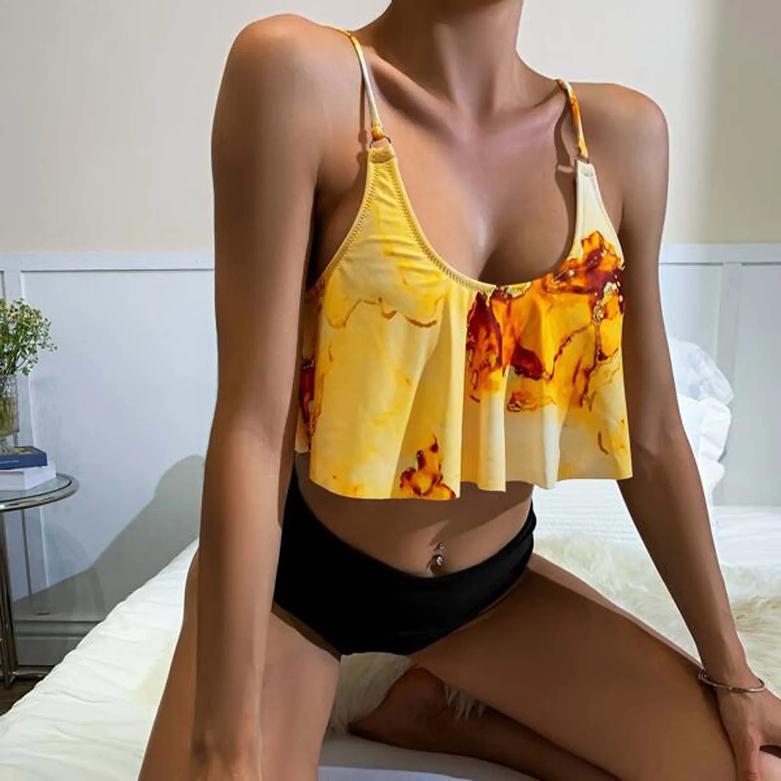 Beach Style Women Swimsuit Set Bandeau Bandage Bikini Set Push-up Pad Tie Dye Brazilian Swimwear Beachwear Swimsuit High Waist
Beach Style Women Swimsuit Set Bandeau Bandage Bikini Set Push-up Pad Tie Dye Brazilian Swimwear Beachwear Swimsuit High Waist