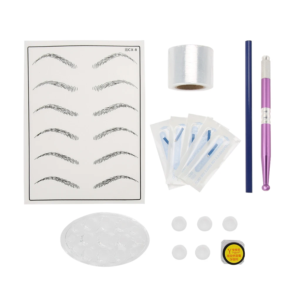 Eyebrow Tattoo Tool Kit Tattoo Pen Pigment Cup Tattoo Practice Skin for Novice Practice Use 03#
Eyebrow Tattoo Tool Kit Tattoo Pen Pigment Cup Tattoo Practice Skin for Novice Practice Use 03#