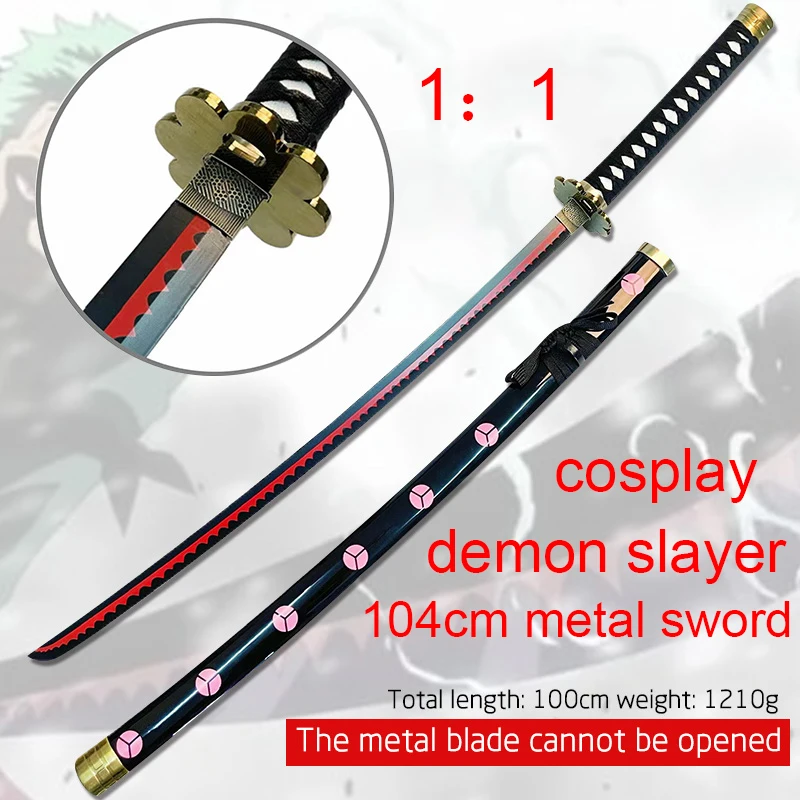 Katana Demon Slayer Sword Metal Real Simulation Katana Sword 104cm Kimetsu No Yaiba Anime Manga Steel Toys Cosplay Weapon Decor
Katana Demon Slayer Sword Metal Real Simulation Katana Sword 104cm Kimetsu No Yaiba Anime Manga Steel Toys Cosplay Weapon Decor