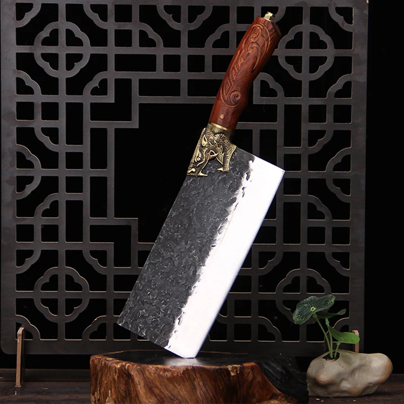 Нож-измельчитель 8,5 дюйма, кованый нож ручной работы, нож-мясница Longquan для нарезки, кухонные ножи, инструменты для мяса и птицы, медный декор, деревянная ручка
Нож-измельчитель 8,5 дюйма, кованый нож ручной работы, нож-мясница Longquan для нарезки, кухонные ножи, инструменты для мяса и птицы, медный декор, деревянная ручка