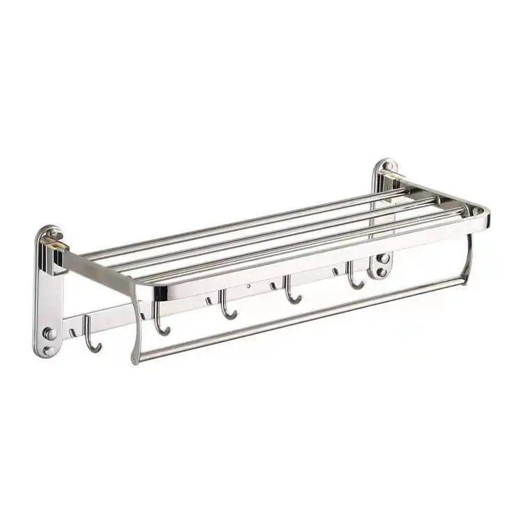 304 Stainless Steel movable Towel Rack Hotel Bathroom Folding Hardware Pendant 60cm Towel Shelf with Towel Bar
304 Stainless Steel movable Towel Rack Hotel Bathroom Folding Hardware Pendant 60cm Towel Shelf with Towel Bar