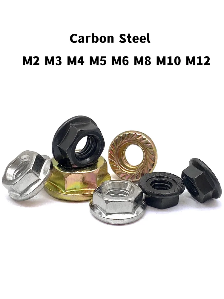 M2 M3 M4 M5 M6 M8 M10 M12 Nickel Plated Color Zinc Black Carbon Steel Hexagon Flange Nuts Hex With Pad Locking Nut Carbon Steel 
M2 M3 M4 M5 M6 M8 M10 M12 Nickel Plated Color Zinc Black Carbon Steel Hexagon Flange Nuts Hex With Pad Locking Nut Carbon Steel