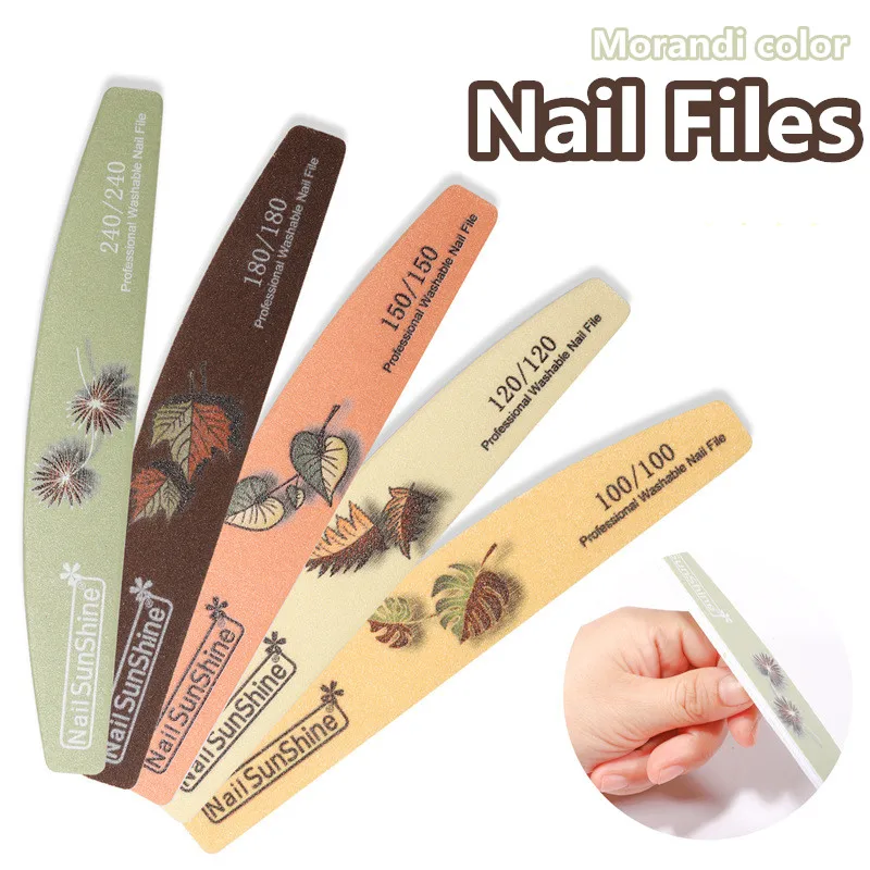 1/5Pcs Double Side Professional Nail Files Sandpaper Women Half-moon-shaped Leaf Printing Manicure Tools 100/120/150/180/240
1/5Pcs Double Side Professional Nail Files Sandpaper Women Half-moon-shaped Leaf Printing Manicure Tools 100/120/150/180/240