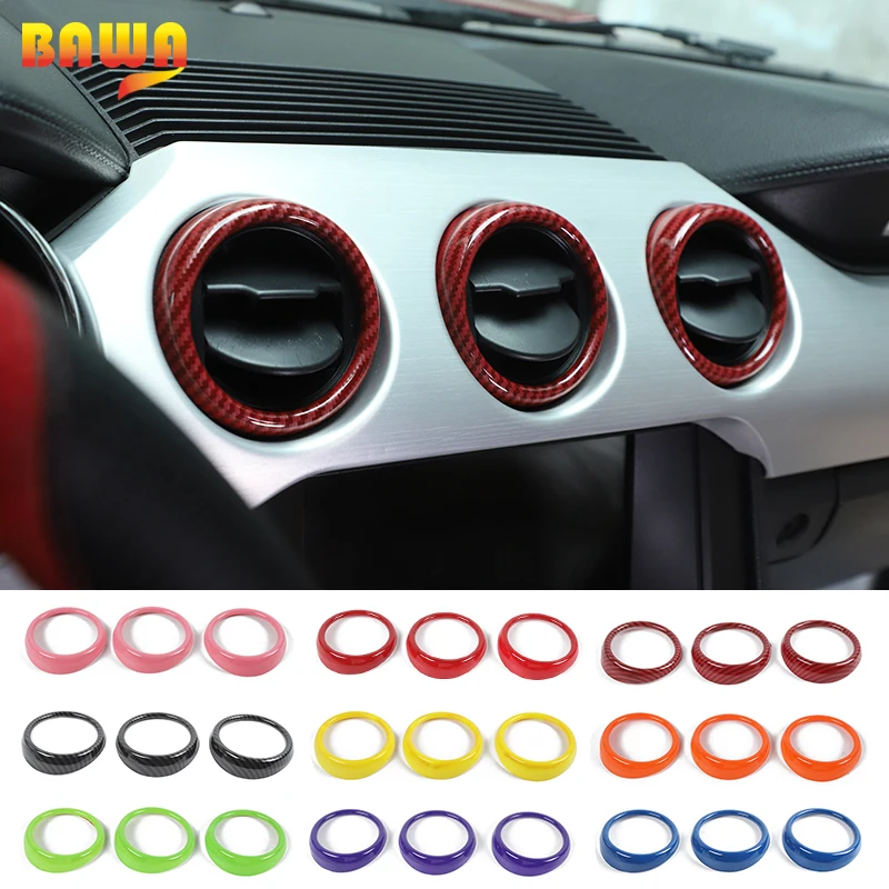 BAWA Car Interior Accessories For Ford Mustang 2015 Up Dashboard Air Condition Vent Outlet Decoration Cover Stickers
BAWA Car Interior Accessories For Ford Mustang 2015 Up Dashboard Air Condition Vent Outlet Decoration Cover Stickers
