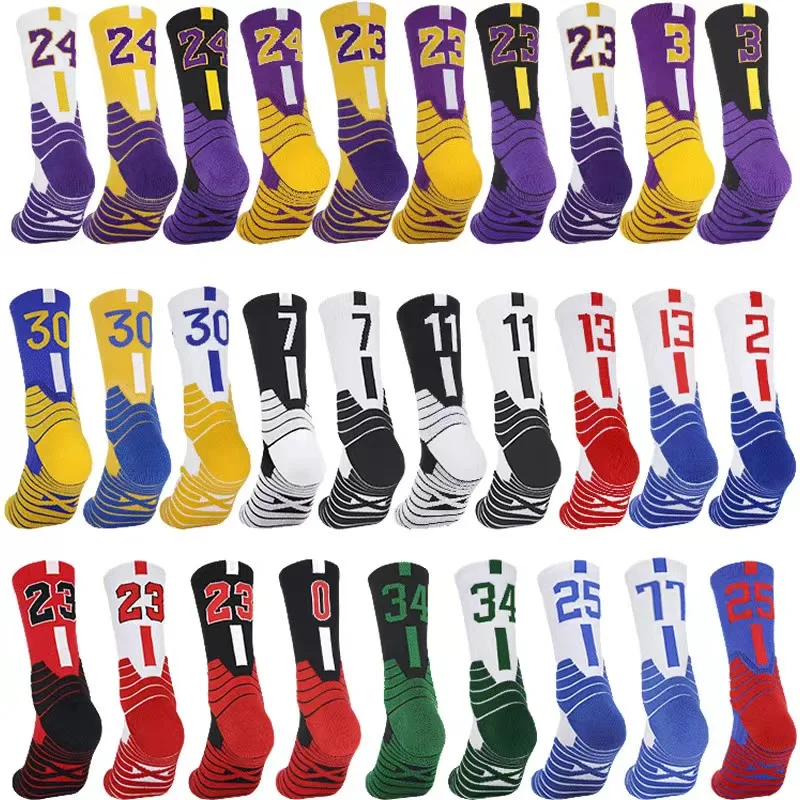 

Professional Super Star Basketball Socks Elite Thick Sports Socks Non-slip Durable Skateboard Towel Bottom Stocking Socks