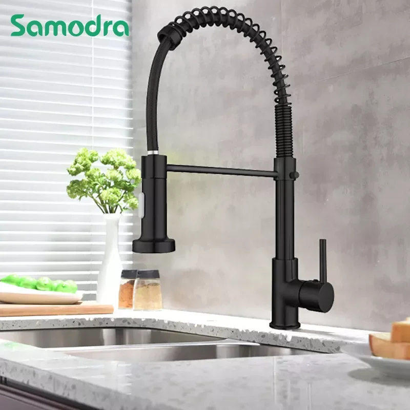 Pull Out Spring Kitchen Faucet 360 Degree Pull Down Sprayer Brass Tapware Black Faucets Sink Faucet 2 In 1 Kitchen Mixer Tap
Pull Out Spring Kitchen Faucet 360 Degree Pull Down Sprayer Brass Tapware Black Faucets Sink Faucet 2 In 1 Kitchen Mixer Tap