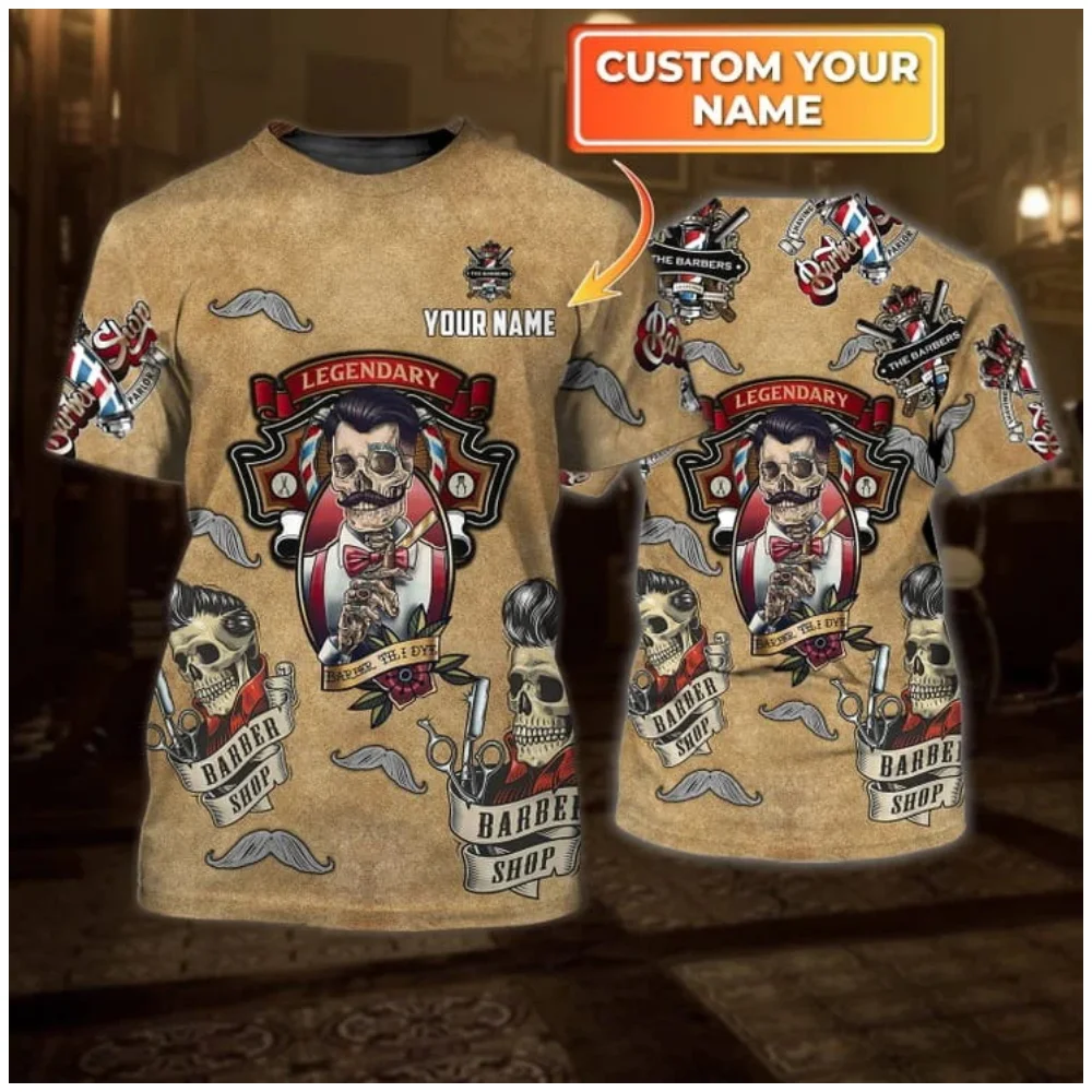 Summer Haircuts Men's T-Shirts Customizable Personalized Name T-Shirts 3d Printed Crew Neck Casual Short Sleeves Oversized Tops
Summer Haircuts Men's T-Shirts Customizable Personalized Name T-Shirts 3d Printed Crew Neck Casual Short Sleeves Oversized Tops