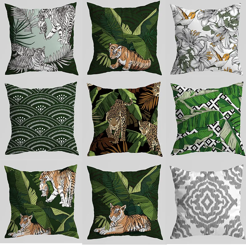 New Green Tiger Pillow Cover American Geometric Peach Skin Print Cross-border Home Pillow Sofa Bedside Pad Cover
New Green Tiger Pillow Cover American Geometric Peach Skin Print Cross-border Home Pillow Sofa Bedside Pad Cover