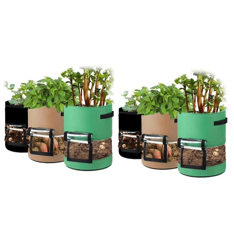 6 Bags Of Potato Tomato Planting Bags, Garden Vegetable Planting Bags For Strawberries, Flowers And Vegetables
6 Bags Of Potato Tomato Planting Bags, Garden Vegetable Planting Bags For Strawberries, Flowers And Vegetables