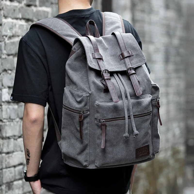 Factory Direct Men's Canvas Backpack Simple Large Capacity Travel Backpack Computer Bag Cross border Hot Spot
Factory Direct Men's Canvas Backpack Simple Large Capacity Travel Backpack Computer Bag Cross border Hot Spot
