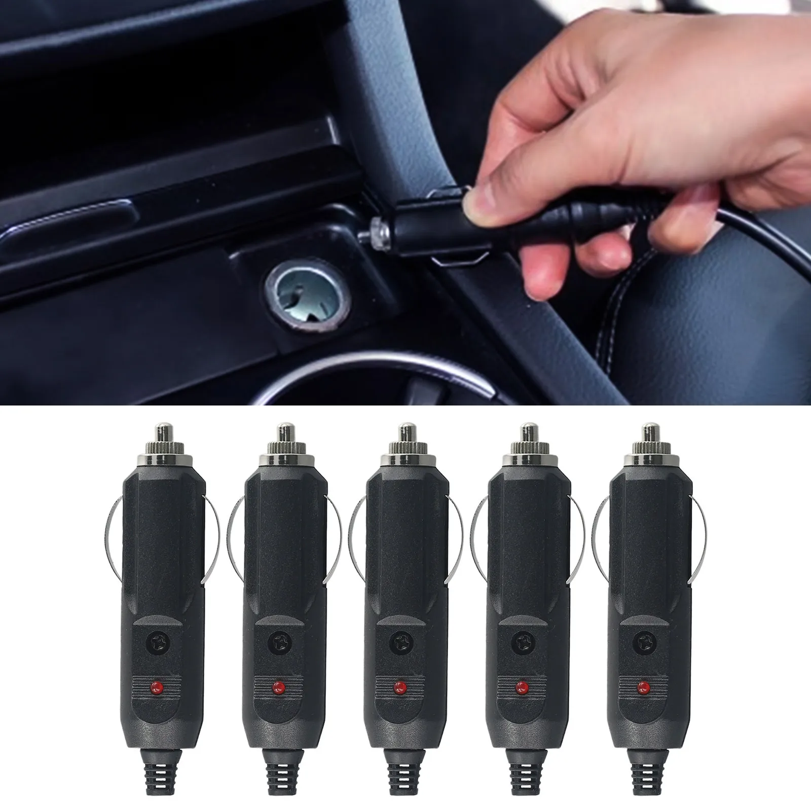Durable New Useful Cigarette lighter plugs Car Connector Socket 10A 12V-24V 5pcs Accessories Black DIY Indicator
Durable New Useful Cigarette lighter plugs Car Connector Socket 10A 12V-24V 5pcs Accessories Black DIY Indicator