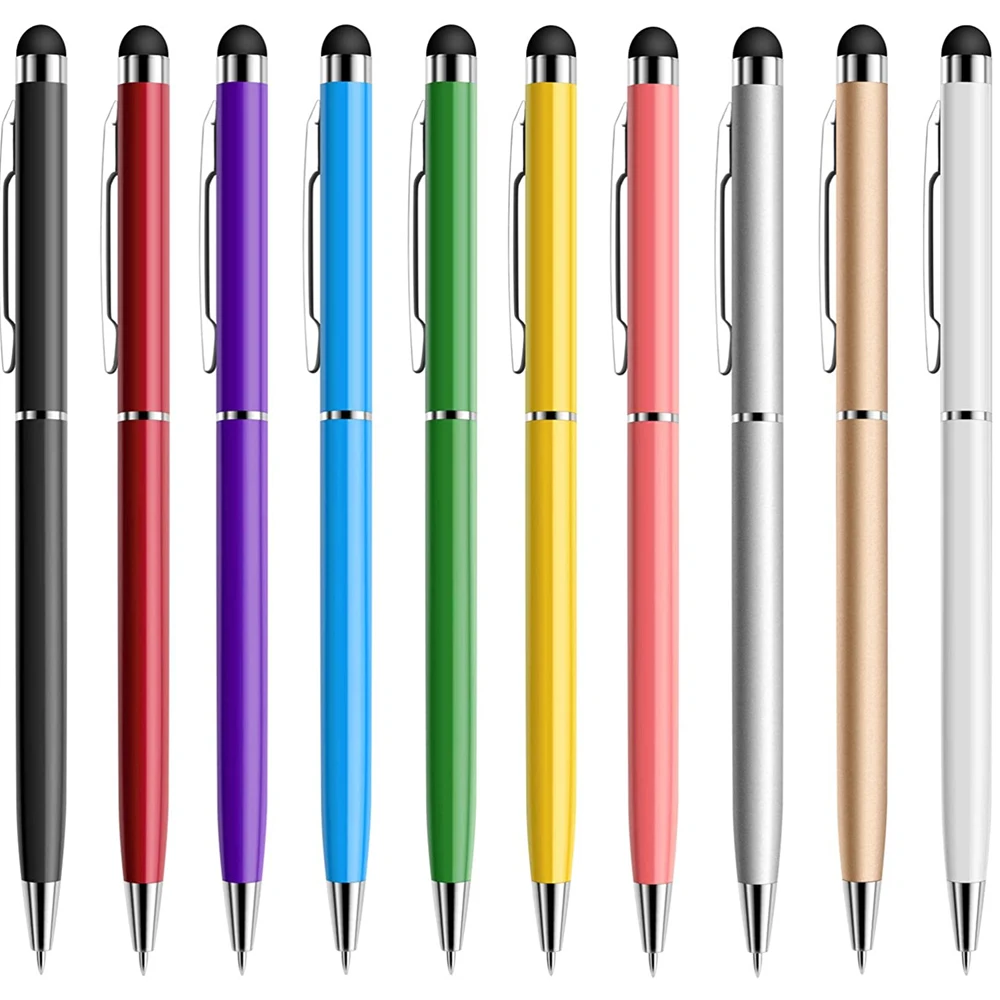 10pcs/Lot 13 Colors Mini Metal 2 In 1 Touch Screen Stylus Universal Roller Ballpoint Pens For iPhone iPad Samsung Black Blue Ink
10pcs/Lot 13 Colors Mini Metal 2 In 1 Touch Screen Stylus Universal Roller Ballpoint Pens For iPhone iPad Samsung Black Blue Ink