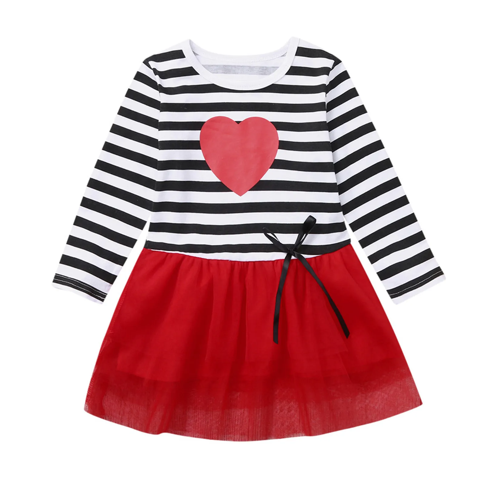 Princess Girls Bow Day Valentine's Tulle Dress Toddler Striped Kids Baby Baby Girl Long Sleeve Dresses Toddler Spring Dresses
Princess Girls Bow Day Valentine's Tulle Dress Toddler Striped Kids Baby Baby Girl Long Sleeve Dresses Toddler Spring Dresses