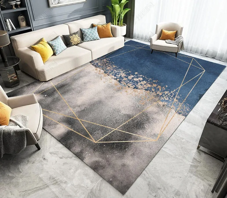 Large Size Living Room Full Spread Modern And Simple Style Blue Gold Gray And White Multi-Color Smudged Art Carpet Comfortable
Large Size Living Room Full Spread Modern And Simple Style Blue Gold Gray And White Multi-Color Smudged Art Carpet Comfortable