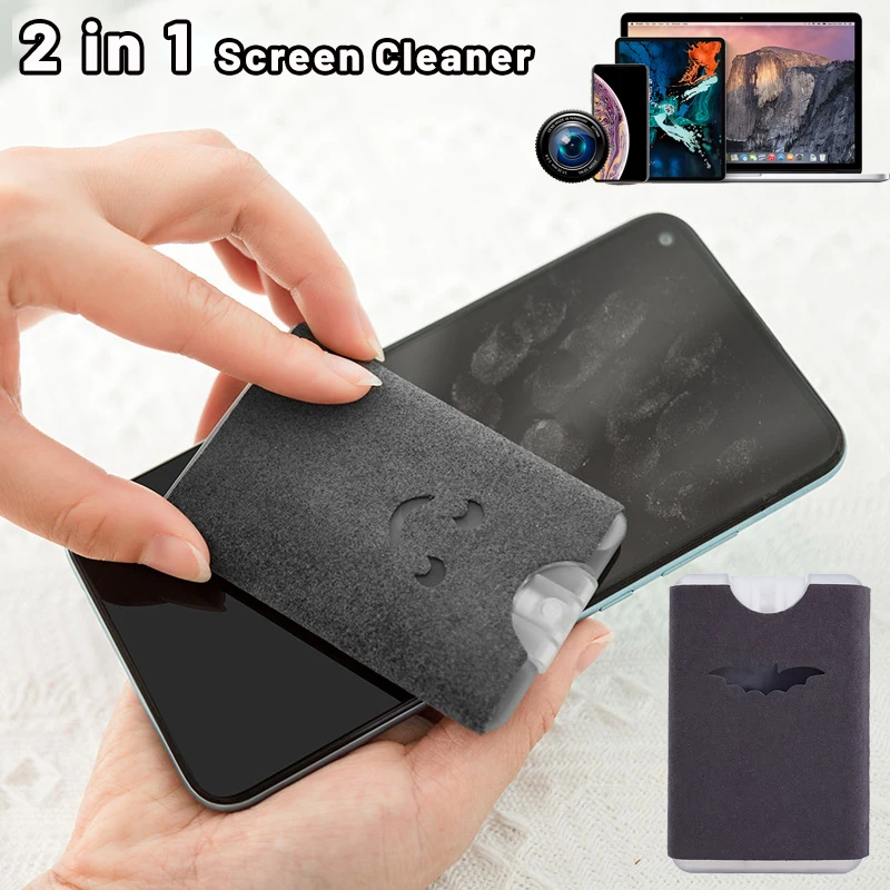 2 in 1 Phone Screen Cleaner Spary Microfiber Cleaning Cloth Mobile Phone Tablat PC Camera Screen Cleaning Tool for iPhone iPad
2 in 1 Phone Screen Cleaner Spary Microfiber Cleaning Cloth Mobile Phone Tablat PC Camera Screen Cleaning Tool for iPhone iPad