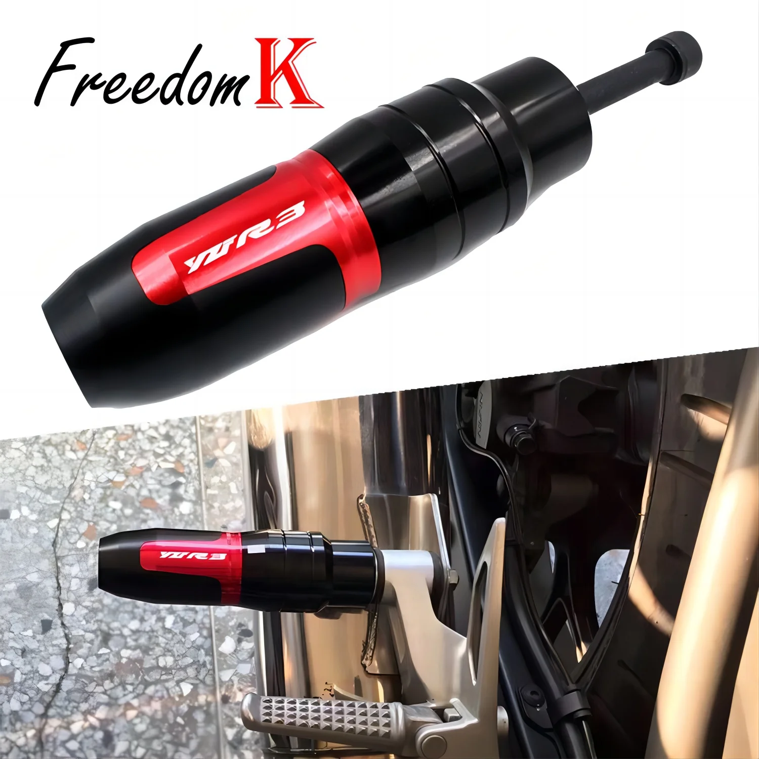 For YAMAHA YZF-R3 YZFR3 YZF R3 2015-2021 2020 2019 Motorcycle CNC Frame Crash Pads Exhaust Sliders Crash Protector With logo
For YAMAHA YZF-R3 YZFR3 YZF R3 2015-2021 2020 2019 Motorcycle CNC Frame Crash Pads Exhaust Sliders Crash Protector With logo