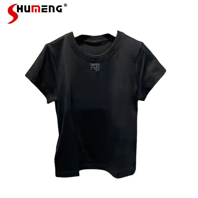 2023 Summer New Round Neck Short Sleeve T-shirt Pure Color Women's Simple Versatile Tshirt Top Letter Printed Cotton T Shirt
2023 Summer New Round Neck Short Sleeve T-shirt Pure Color Women's Simple Versatile Tshirt Top Letter Printed Cotton T Shirt