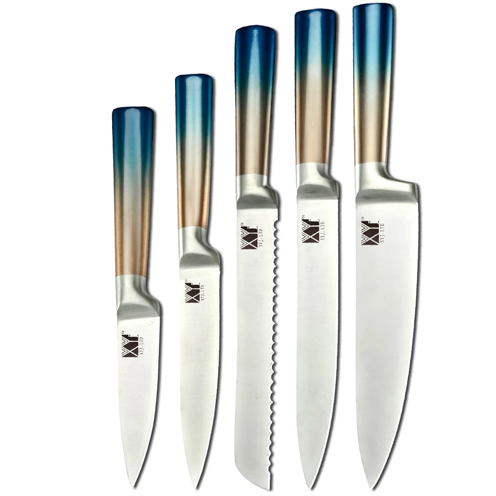 XYj Professional Kitchen Knives Set 5 Pieces Stainless Steel Chef Slicing Bread Utility Paring Knife With Covers Japanese Style
XYj Professional Kitchen Knives Set 5 Pieces Stainless Steel Chef Slicing Bread Utility Paring Knife With Covers Japanese Style
