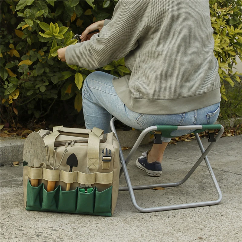 Folding Stool Garden Tool Storage Bag Gardening Stool Multifunctional Folding Stool Outdoor Detachable Garden Tool
Folding Stool Garden Tool Storage Bag Gardening Stool Multifunctional Folding Stool Outdoor Detachable Garden Tool