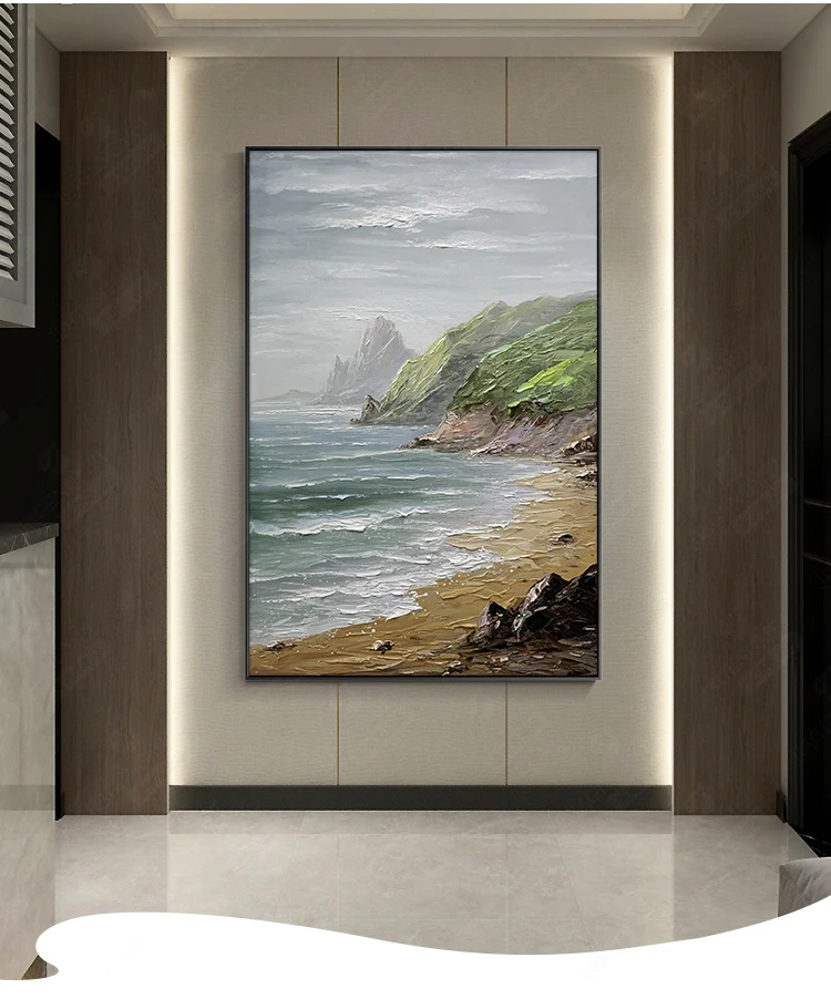 Hand Painted Modern landscape hanging painting living room landscape oil painting large floor painting vertical version
Hand Painted Modern landscape hanging painting living room landscape oil painting large floor painting vertical version