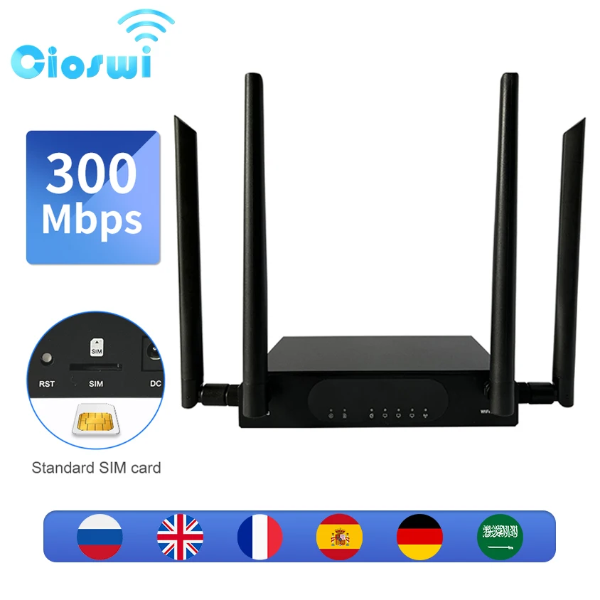 High Speed 4G Wi Fi Router with SIM Card 300Mbps WIFI Openwrt 3*LAN Detachable Internet Antenna Wi-fi Wireless Let Roteador
High Speed 4G Wi Fi Router with SIM Card 300Mbps WIFI Openwrt 3*LAN Detachable Internet Antenna Wi-fi Wireless Let Roteador