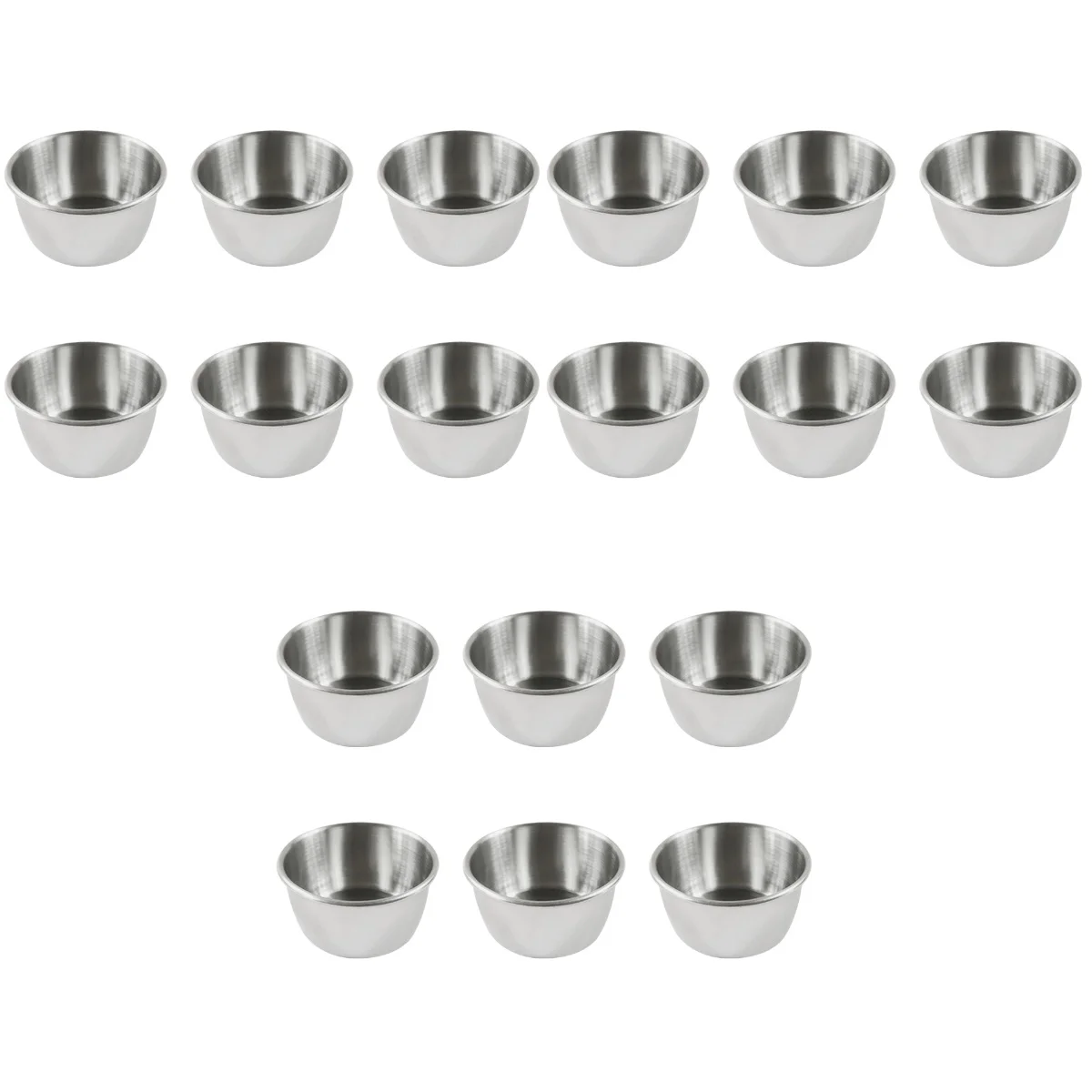 18 Sauce Cups Reusable Stainless Steel Dipping Bowls Dipping Cups for Barbecue
18 Sauce Cups Reusable Stainless Steel Dipping Bowls Dipping Cups for Barbecue