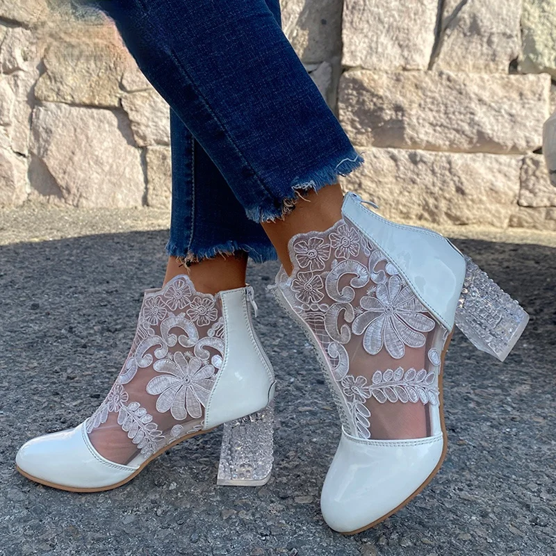 2022 New Woman Mesh Black Ankle Boots for Women Summer Square Heels Boots Sandal Ladies Round Toe Lace Boots chealsea boots
2022 New Woman Mesh Black Ankle Boots for Women Summer Square Heels Boots Sandal Ladies Round Toe Lace Boots chealsea boots
