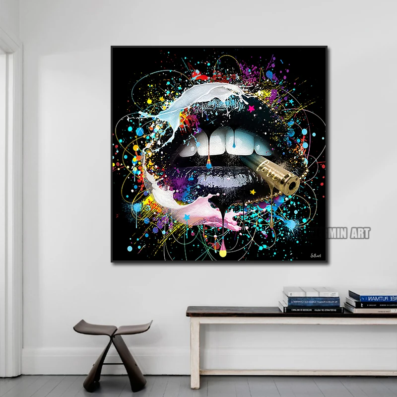 Lips Abstract Graffiti Canvas Paintings Prints Modern Colourful Artwork Aesthetic Wall Art Poster Pictures Room Decoration
Lips Abstract Graffiti Canvas Paintings Prints Modern Colourful Artwork Aesthetic Wall Art Poster Pictures Room Decoration