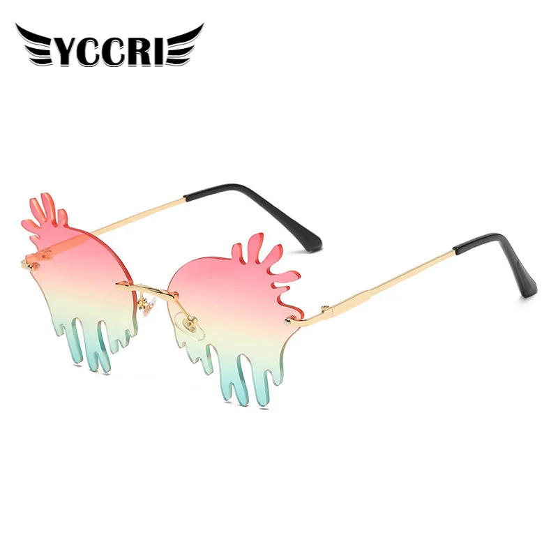 Fashion Sunglasses Woman Metal Rimless Sun Glasses Dance Party Personality Trend Colorful Acrylic Glasses UV400 Shades for Women
Fashion Sunglasses Woman Metal Rimless Sun Glasses Dance Party Personality Trend Colorful Acrylic Glasses UV400 Shades for Women