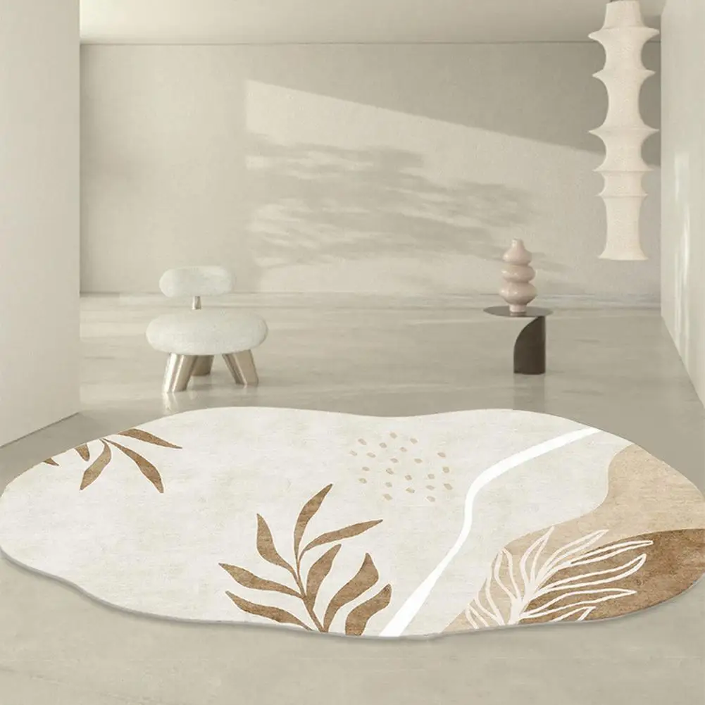 

Bedside Rug Excellent Absorption Clear Pattern Art Irregular Bedside Floor Blanket for Bedroom Floor Carpet Area Carpet