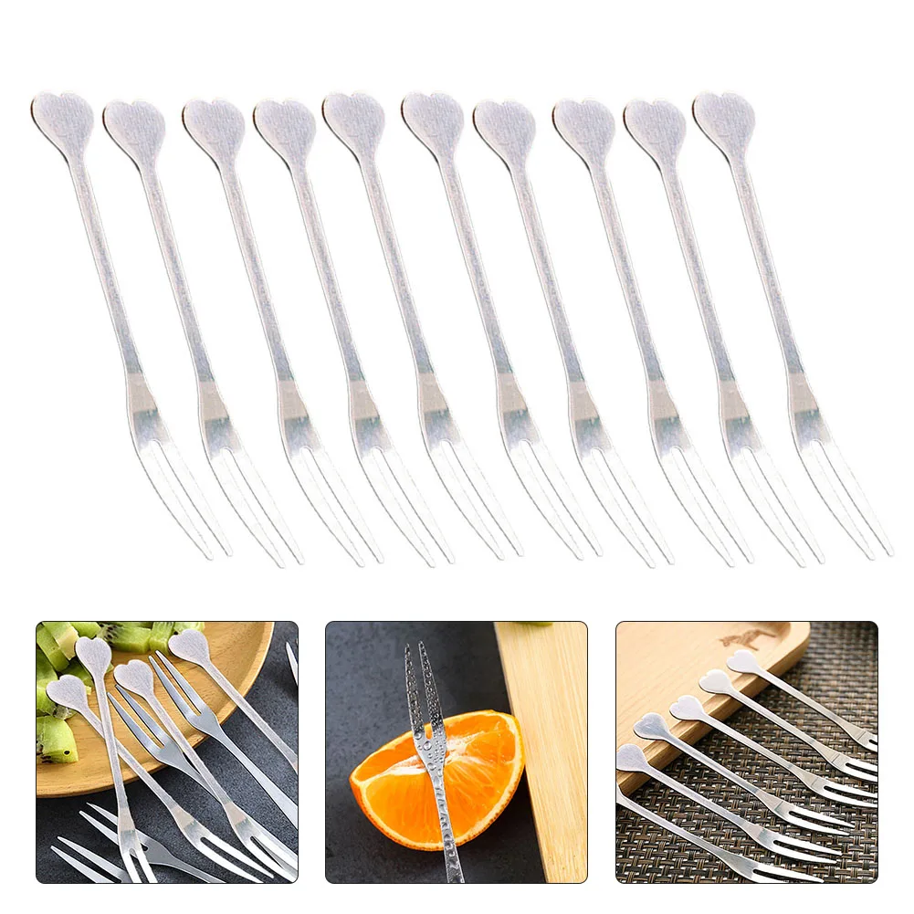 10 Pcs Stainless Steel Fruit Fork Dessert Cake Salad Crab Appetizer Fork Heart-shape For Kitchen Supplies Tableware Home Decor
10 Pcs Stainless Steel Fruit Fork Dessert Cake Salad Crab Appetizer Fork Heart-shape For Kitchen Supplies Tableware Home Decor