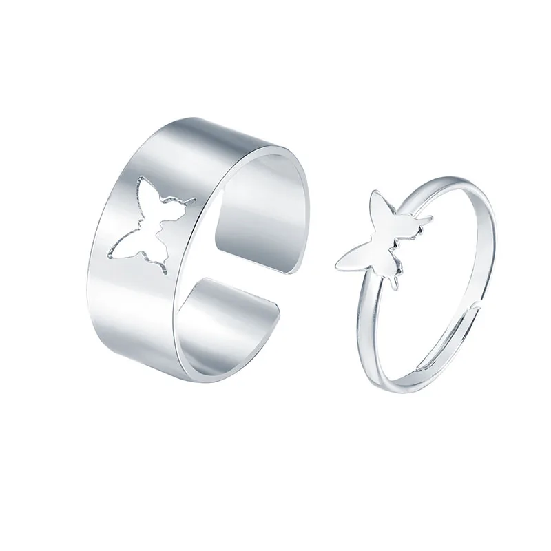 2 Pcs/set Gold Butterfly Dinosaur Open Ring Creative Design Fashion Simple Adjustable Rings Punk Party Couple Ring Jewelry
2 Pcs/set Gold Butterfly Dinosaur Open Ring Creative Design Fashion Simple Adjustable Rings Punk Party Couple Ring Jewelry